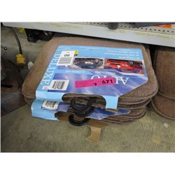 3 set of brown carpeted automotive car mats