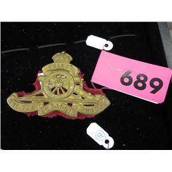 Vintage brass uniform badge