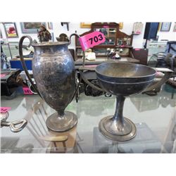 2 Vintage silver plated trophies
