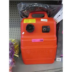 Gas can and pump for a boat