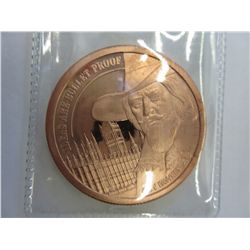 1 oz. .999 copper bullion Guy Fawkes round