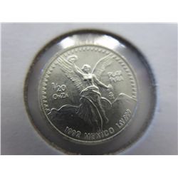 1992 .999 silver, low mintage Libertad Angel coin
