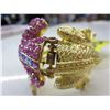 Image 2 : Ladies pink hand set crystal gecko bangle