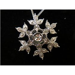 Beautiful sterling silver snowflake necklace