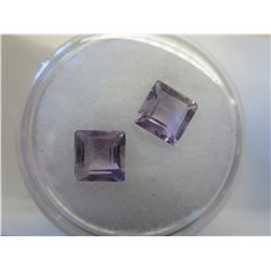 2 Princess cut Amethysts
