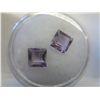 Image 1 : 2 Princess cut Amethysts
