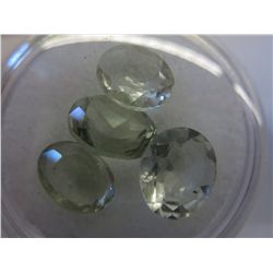 4 Oval cut Green Amethysts