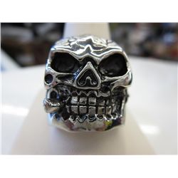 Biker's smoking skull ring