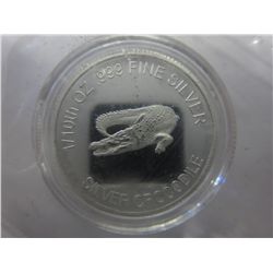 Solid silver Australian Mint "Crocodile" round