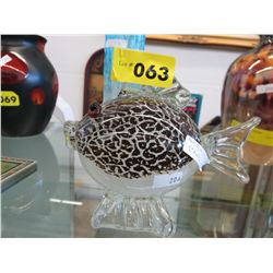 Art glass puffer Fish