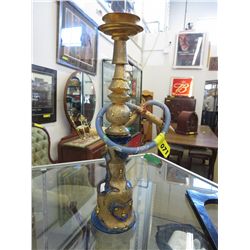 Blue glass Hookah, Single stem