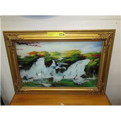 Back lit Reverse painted wall hanging painting