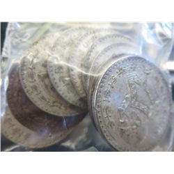 Lot of 10 Mexican Morales, 1 Peso coins