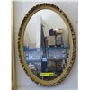 Image 1 : Framed oval wall mirror 18" x 26"