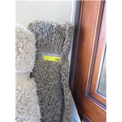 Brown shag area carpet