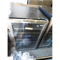 Glass front beverage fridge