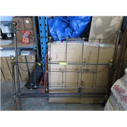 Antique brass headboard and footboard - double
