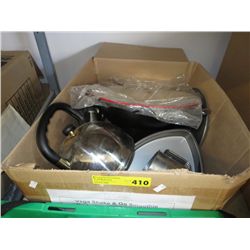 Box of used kitchen ware.
