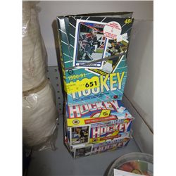 3 boxes of 1990-91 hockey cards
