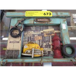 Decorative key rack. 10" x 7"