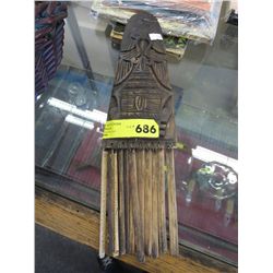 Vintage carved Hawaiian wind chime