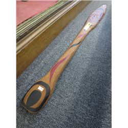 Native Carved Paddle ~ signed by B.C. Artist