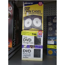 2 boxes of twin DVD storage cases