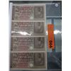 Image 1 : 4 x Nazi German WWII Reichsmark bills.