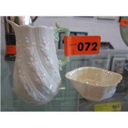 Belleek cream and sugar