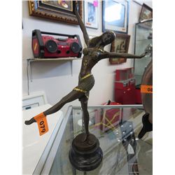 Art Deco Dancer bronze sculpture by Chiparius