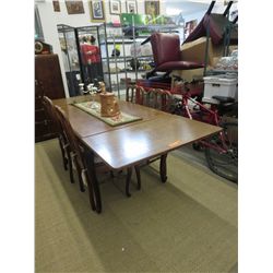 1940's Belgian Oak drop leaf Dining Set
