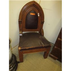Rare Masonic Oak throne