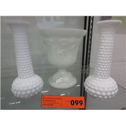3 Pcs of Brody milk glass