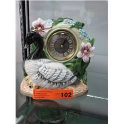 Glazed ceramic mantel clock