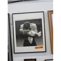Framed black & white print