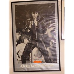 Framed Elvis Presley poster