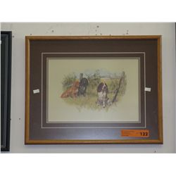 Framed hunting Spaniel print