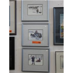 3 framed prints - winter theme