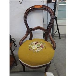 Vintage bloom back mahogany parlour chair