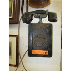 Antique metal wall phone
