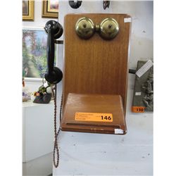 Vintage wooden wall phone