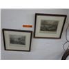 Image 1 : 2 framed vintage colour engravings