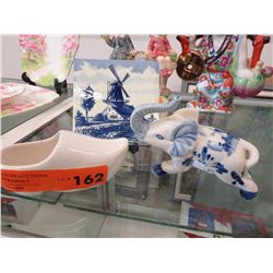3 pieces of glazed Dutch ceramics