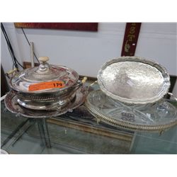 Four pieces of silver plate