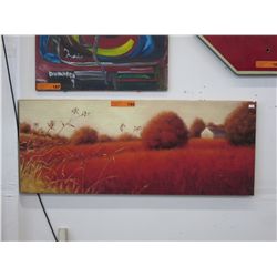 Paint on canvas - Autumn scene by J. Weins