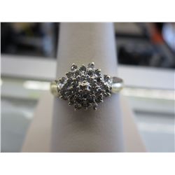 10KT yellow gold Diamond Cluster Cocktail ring. Gemologist appraised at $1500.00