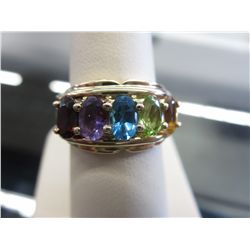 14KT yellow gold Multi-stone ring