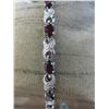 Image 1 : Rare Garnet & diamond line bracelet