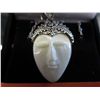 Image 1 : Carved Bone Moon-Face Pendant