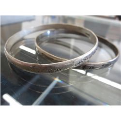 Lot of 2 Vintage TAXCO sterling silver bangles